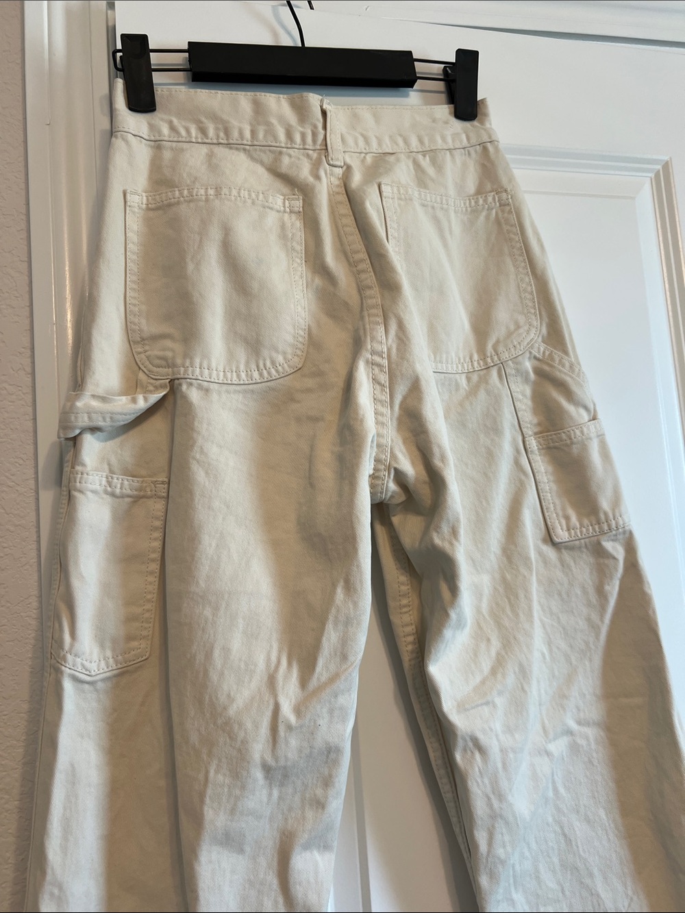Women's Cream Straight-Leg Chinos